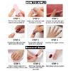 RikView Pink Press on Nails Medium Fake Nails Coffin Nails for Women with Butterflies Design Glossy Nails view 4