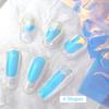 XEAOHESY 12 Sheets Aurora Nail Foil Sticker Ice Cellophane Nail Film Holographic Nail Art Stickers Laser Nail Decals for Women Girls Nail Art Decoration (6 Shapes) view 4