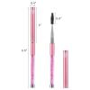 Tbestmax 3 Pcs Spoolies Mascara Wands Eyelash Brushes Eye Brow Brush Applicator with Cap for Travel Pink view 2