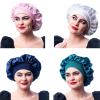Tergy 12pcs Satin Bonnet Caps for Women Solid Color Hair Bonnets for Sleeping Elastic Band Bonnet Hats for Black Women Hair Care view 4