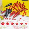 HUETFAT 7200pcs Nail Art Rhinestones Kit Gems Ab Flatback Rhinestones Gems Stones, with Storage Organizer Box/Wax Pencil/Tweezers 6 Sizes for Nail Art Craft (Red Green Crystal AB Clear) view 3