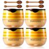 4 Pcs Lip Balm Honey Pot, Honey Moisturizing Lip Mask Reduces Lip Lines,Prevention Dry and Cracked Lip Scrubs Exfoliator. view 1