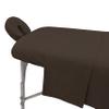 Body Works Linen Premium Pakistani 100% Natural Cotton Flannel Massage Table Sheets Universal Size 3 Piece Set Flat Sheet, Fitted Sheet, Face Cover (Chocolate) view 3