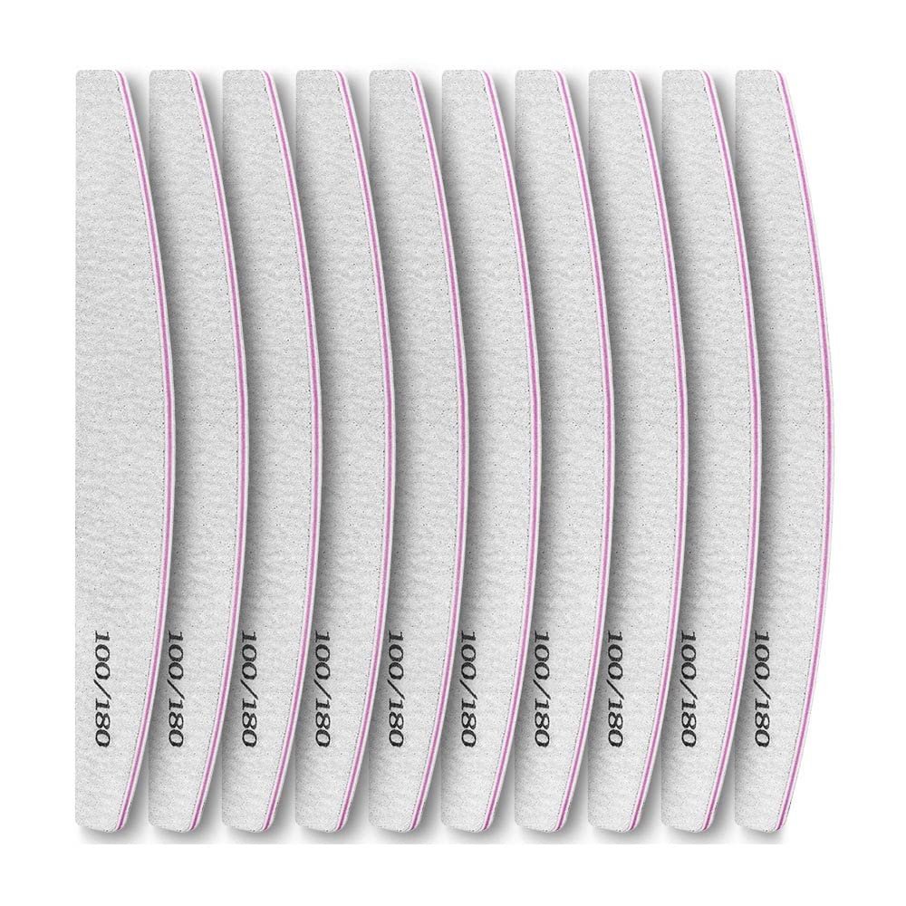 SKM Nail File Double Side Sanding Buffer Block Set Nail Sanding Blocks Grinding Polishing Sandpaper Nail Files for UV Gel Polish (Color : 10 pcs -D)