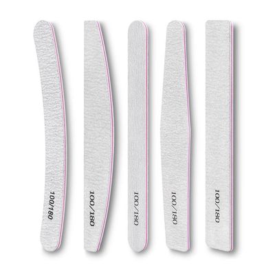 SKM Nail File Double Side Sanding Buffer Block Set Nail Sanding Blocks Grinding Polishing Sandpaper Nail Files for UV Gel Polish (Color : 5 pcs Mix)