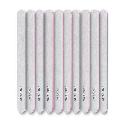 SKM Nail File Double Side Sanding Buffer Block Set Nail Sanding Blocks Grinding Polishing Sandpaper Nail Files for UV Gel Polish (Color : 10 pcs -A)
