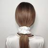 12 Pcs Satin Silk Scrunchies Soft Ties Fashion Bands Hair Bow Ropes Elastic Bracelet Ponytail Holders Accessories for Women and Girls (4.5 Inch, Pure White) view 2