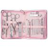 TONECY Nail Clipper Professional Grooming Kit Pedicure Kit Nail Cutter Tools with Luxurious Travel Case Manicure Scissors Makeup (Color : 26pcs Pink) view 1