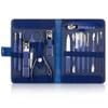 TONECY Multifunction Nail Clipper Set Pedicure Cutter Nail File Scissors Kit with Travel Case Stainless Steel Blue Manicure Set Tools (Color : 15pcs-Blue) view 1
