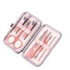 TONECY Nail Clippers Professional Pedicure Scissors Set Cuticle Eagle Hook Tweezers Manicure Nail Cutter Tool Set (Color : Pink 7pcs) view 1