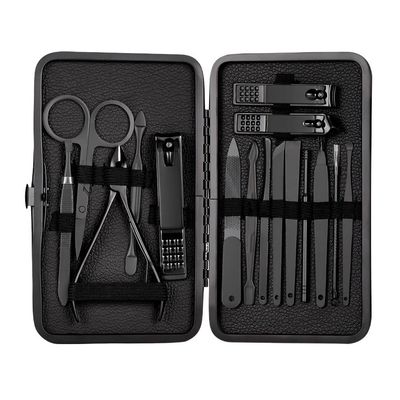 TONECY 4-23 Pcs Professional Nail Cutter Pedicure Scissors Set Stainless Steel Eagle Hook Portable Manicure Nail Clipper Tool Set (Color : White Smoke)