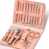 TONECY 4-16pcs Nail Cutter Set Stainless Steel Nail Clippers Set with Folding Bag Manicure Cutter Kits Scissors Makeup Beauty Tools (Color : Silver) view 2