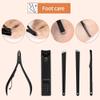 TONECY 4-16pcs Nail Cutter Set Stainless Steel Nail Clippers Set with Folding Bag Manicure Cutter Kits Scissors Makeup Beauty Tools (Color : Silver) view 4