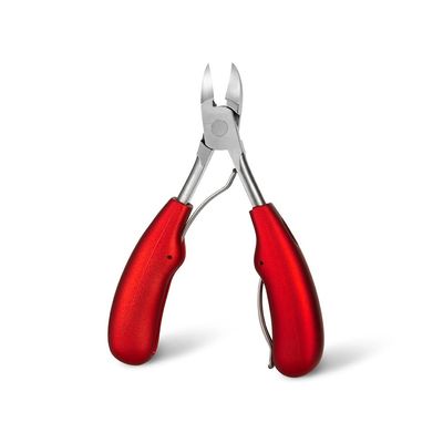 GANYUU Stainless Steel Nail Clippers Paronychia Dead Skin Remover Trimming Nail Clipper Pedicure Tool Toenail Ingrown Nail Scissors (Color : Red)
