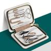 TONECY Manicure Set Pedicure Sets Nail Clipper Stainless Steel Nail Cutter Tools Nail Scissors File Eyebrow and Eyelash Trimmer Kit (Color : 8pcs-B) view 2