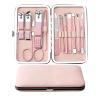 BEDCY Rose Gold Professional Manicure Set Stainless Steel Pedicure Set,Nose Hair Scissors,Eyebrow Razor Family Foot Hand Care Set (Color : 13pcs) view 1