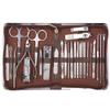 TONECY Nail Clipper Professional Grooming Kit Pedicure Kit Nail Cutter Tools with Luxurious Travel Case Manicure Scissors Makeup (Color : 26pcs Brown) view 1