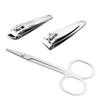GANYUU 9pcs Portable Manicure Set Pedicure Scissor Tweezer Knife Ear Pick Utility Nail Clipper Kit Stainless Steel Nail Care Tool Sets (Color : Pink) view 3