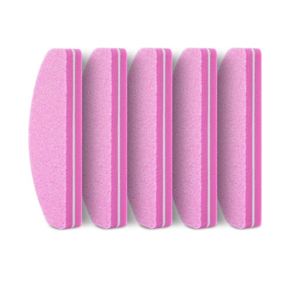 TONECY 5pcs Professional Nail File Color Sponge Sandpaper Nail File with Polishing and Polishing Buffer Manicure Sandpaper Tool Set (Color : 5pcs Pink)