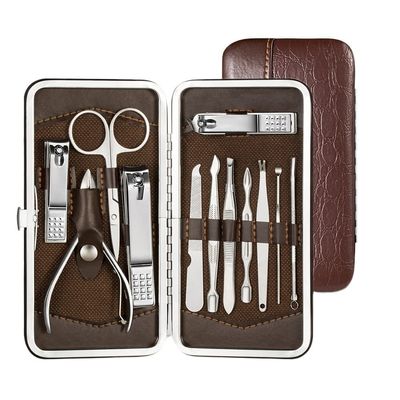 GANYUU 4-23 Pcs Professional Nail Cutter Pedicure Scissors Set Stainless Steel Eagle Hook Portable Manicure Nail Clipper Tool Set (Color : Turquoise Blue)