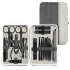 MAALYA Nail Clippers Tool Steel Professional Nail Cutter Pedicure Dead Skin Scissors Multifunction Nail Scissors Grooming Manicure Set (Color : 23pcs Gray) view 1
