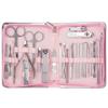 CYSUE Professional Nail Tools Sets Steel Nail Clippers Pedicure Kit Multifunctional Portable Manicure Cutter Nail Set (Color : 26pcs-Pink) view 1