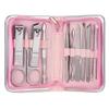 CYSUE Professional Nail Tools Sets Steel Nail Clippers Pedicure Kit Multifunctional Portable Manicure Cutter Nail Set (Color : 11pcs-Pink) view 1