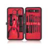 CYSUE 4-23PCS Professional Nail Clipper Pedicure Manicure Set Stainless Steel Cuticle Scissor Pusher Tweezer Nail File Nail Cutter Set (Color : 12PCS RED) view 1