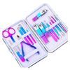 FULNES Nail Scissors Set Colorful Folding Stainless Steel Acne Needle Ear Spoon Nail Clipper Multi-Function Professional Manicure Tool (Color : 15 pcs) view 1