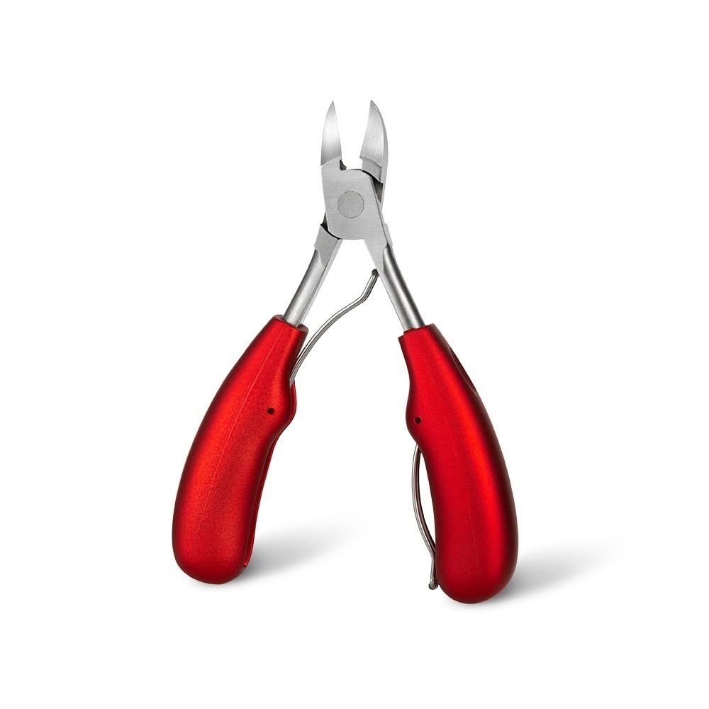 MAALYA Stainless Steel Nail Clippers Paronychia Dead Skin Remover Trimming Nail Clipper Pedicure Tool Toenail Ingrown Nail Scissors (Color : Red)