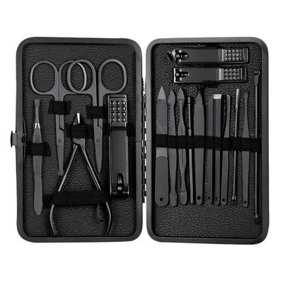 GANYUU 4-23 Pcs Professional Nail Cutter Pedicure Scissors Set Stainless Steel Eagle Hook Portable Manicure Nail Clipper Tool Set (Color : L)