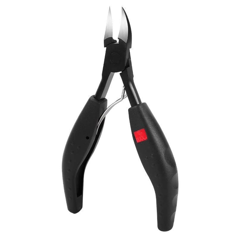 FULNES New Paronychia Improved Stainless Steel Nail Clippers Trimmer Ingrown Pedicure Care Professional Toenail Cutter Nipper Tool (Color : Balck)