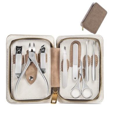 FULNES Nail Clippers Stainless Steel Manicure Fingernail Set Nail Cutter Scissors Professional Pedicure Beauty Tools Set (Color : A)