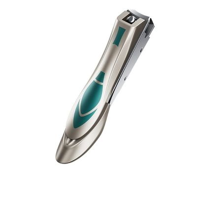 GANYUU Anti Splash Nails Clipper Stainless Steel Sharp Fingernail Cutter Hard Nail Scissor Large Pedicure Oblique Mouth Manicure Tools (Color : Medium Flat)