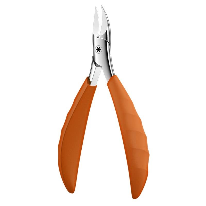 FULNES New Paronychia Improved Stainless Steel Nail Clippers Trimmer Ingrown Pedicure Care Professional Toenail Cutter Nipper Tool (Color : Orange)