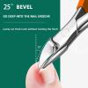 FULNES New Paronychia Improved Stainless Steel Nail Clippers Trimmer Ingrown Pedicure Care Professional Toenail Cutter Nipper Tool (Color : Orange) view 3