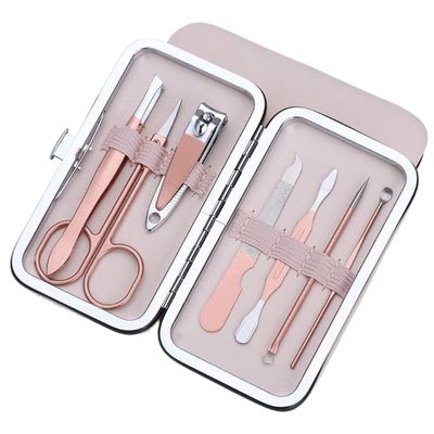 CYSUE 7/10/12/16/18 Pcs/Set Goud Nagelknipper Set Professionele Rvs Beauty Manicure Tool Set Dode Huid Gesneden Pedicure Kit (Color : 2)