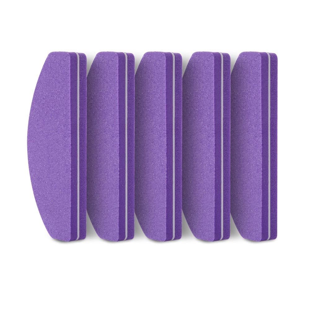 SDUTIO 5pcs Professional Nail File Color Sponge Sandpaper Nail File with Polishing and Polishing Buffer Manicure Sandpaper Tool Set (Color : 5pcs Purple)