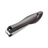 GANYUU Anti Splash Nails Clipper Stainless Steel Sharp Fingernail Cutter Hard Nail Scissor Large Pedicure Oblique Mouth Manicure Tools (Color : Black Medium Flat) view 1