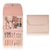 GANYUU Nail Cutter Pedicure Scissors Set Stainless Steel Eagle Hook Portable Manicure Nail Clipper Tool Set Makeup (Color : 16pcs-Pink pu) view 1