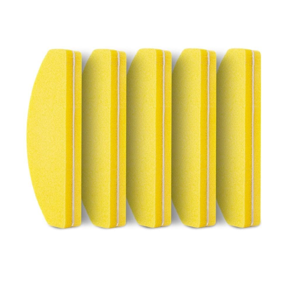 KAPPDE 5pcs Professional Nail File Color Sponge Sandpaper Nail File with Polishing and Polishing Buffer Manicure Sandpaper Tool Set (Color : 5pcs Yellow)