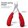 FULNES Stainless Steel Nail Clippers Paronychia Dead Skin Remover Trimming Nail Clipper Pedicure Tool Toenail Ingrown Nail Scissors (Color : Red) view 3