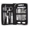 FULNES 11-26 Pcs Professional Nail Clippers Manicure Set Stainless Steel Nail Cutter Scissor Cuticle Nipper Nail Tools Set (Color : 21pcs Black) view 1