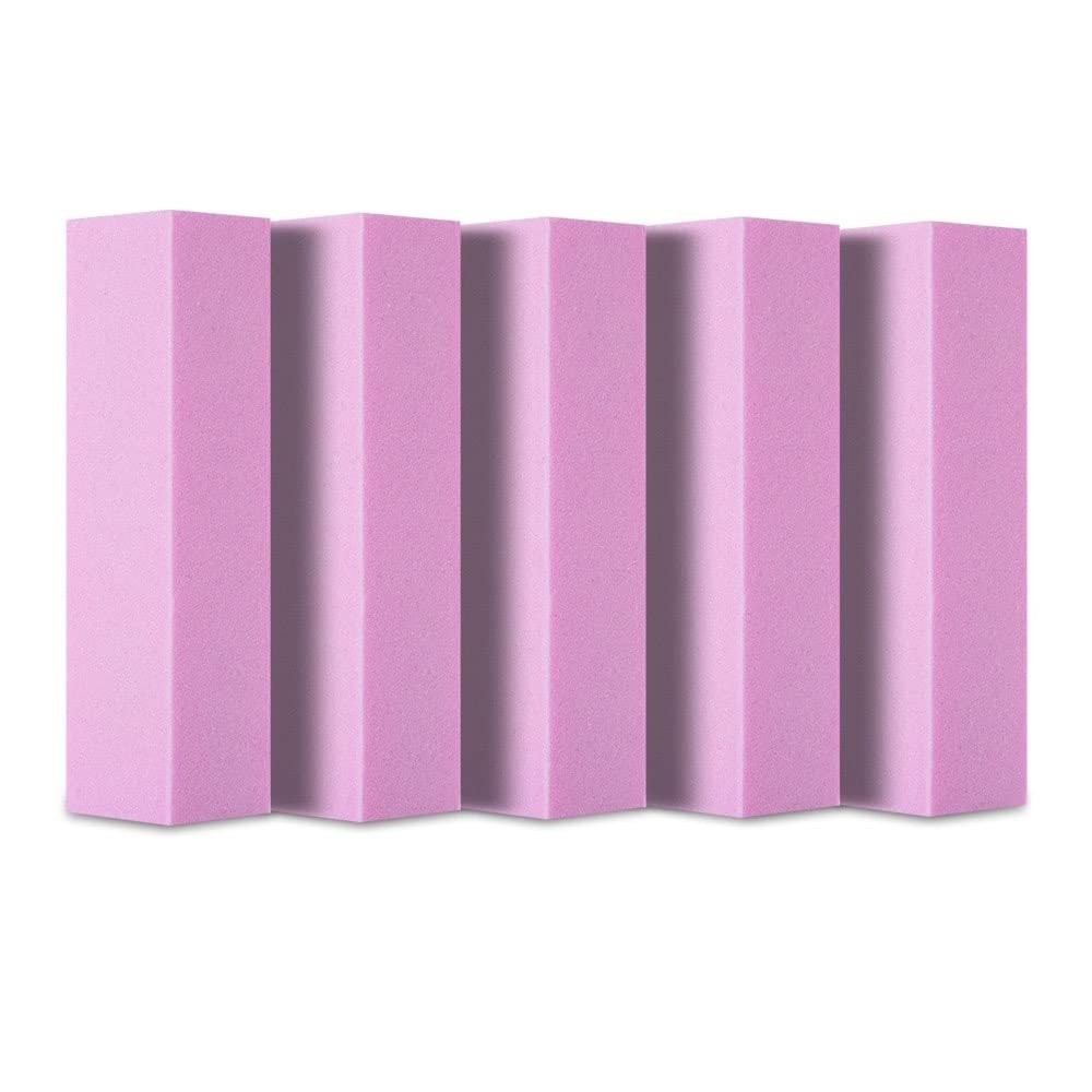 SDUTIO 5pcs Professional Nail File Color Sponge Sandpaper Nail File with Polishing and Polishing Buffer Manicure Sandpaper Tool Set (Color : 5pcs Pink A)