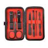 GANYUU Stainless Steel Nail Clipper Cutter Trimmer Scissor Tweezers Knife Ear Pick Grooming Kit Manicure Pedicure Toe Tools (Color : 7pcs red) view 1