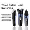 Head Shavers for Bald Men, 3 In 1 Professional Electric Shaver Man Multi-Function Beard Trimmer Razor For Men 4D Floating Shaving Machine USB Rechargeable view 2