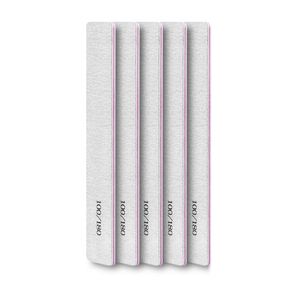 KAPPDE Nail File Double Side Sanding Buffer Block Set Nail Sanding Blocks Grinding Polishing Sandpaper Nail Files for UV Gel Polish (Color : 5 pcs -B)