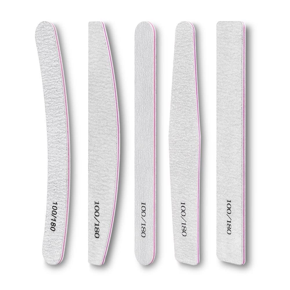 SDUTIO 5pcs Professional Nail File Color Sponge Sandpaper Nail File with Polishing and Polishing Buffer Manicure Sandpaper Tool Set (Color : 5pcs Mix)