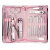 FULNES 11-26 Pcs Professional Nail Clippers Manicure Set Stainless Steel Nail Cutter Scissor Cuticle Nipper Nail Tools Set (Color : 21pcs Pink) view 1