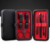 MAALYA 7Pc Nail Tool Stainless Steel Nail Clipper Cutter Trimmer Ear Pick Grooming Kit Manicure Pedicure Scissor Tweezer Nail Tools Set (Color : Red) view 4